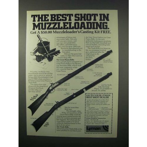 1981 Lyman Great Plains and Trade Rifles Ad