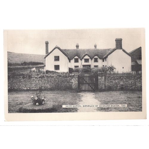 HAYES BARTON BUDLEIGH SALTERTON DEVON unused postcard Sir walter raleigh =
