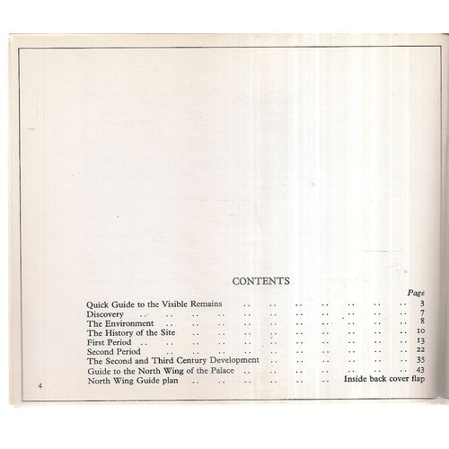 ROMAN FISHBOURNE, CHICHESTER, SUSSEX guide 1971 p/b 46 pages. vgc