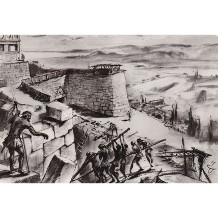 Charcoal Drawing Africa Artist Unknown Postcard Unused VGC