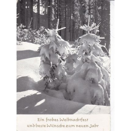 Christmas and New Year Greetings Germany Postcard posted 1968 VGC