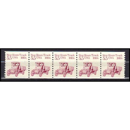 2125 5.5c Star Route Truck Very Fine MNH Dry Gum PNC 1/5 X0450