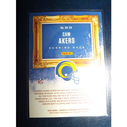 2020 Panini Chronicles CAM AKERS (Rams) Gridiron Kings Rookie Card #GK-29