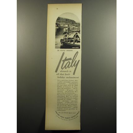 1952 Italian State Tourist Office Advertisement - In every season