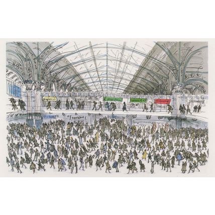 Liverpool Street Station Shopping Parade in 2000 Painting Postcard