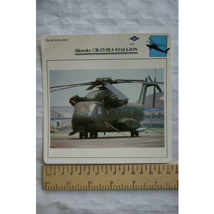 Sikorsky CH-53 Sea Stallion - USA - Naval Helicopter - Collectors Club Card