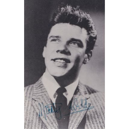 Marty Wilde Rock & Roll Signed Rare Photo Postcard