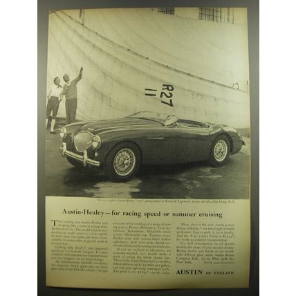 1954 Austin-Healey Car Ad - for racing speed or summer cruising