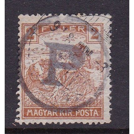 HUNGARY 1916-18 HARVESTERS 2f VALUE OVERPRINTED " P " POSTAGE DUE USED