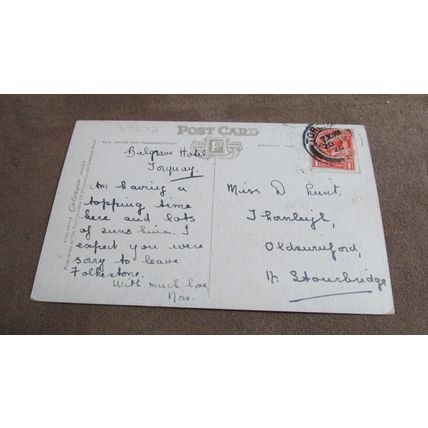 1920 fr Photochrom Postcard - Rock Walk & Princess Gardens, Torquay - Devon