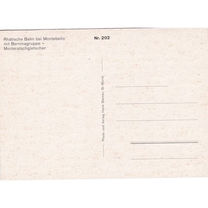 Rhatische Bahn bei Montebello Switzerland Postcard unused VGC