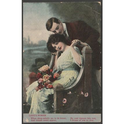 Song Card - Love's Power, c.1905-10 - Postcard