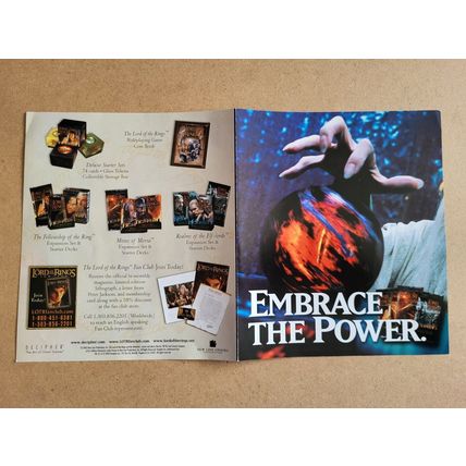 LOTR CCG TCG REALMS OF THE ELF LORDS ROTEL PROMOTIONAL ADVERTISEMENT/SELL SHEET