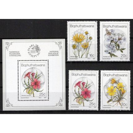South Africa Bophuthatswana 192-195 MNH Wildflowers Plants ZAYIX 0424S0138