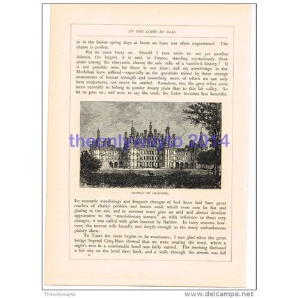 Chateau de Chambord, France, Book Illustration (Print), 1880