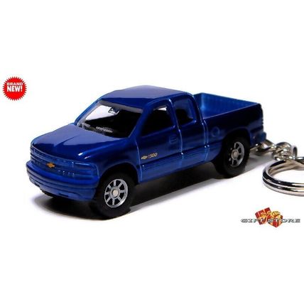 RARE KEYCHAIN BLUE CHEVY SILVERADO 1500 TRUCK CUSTOM Ltd. Ed. GREAT GIFT