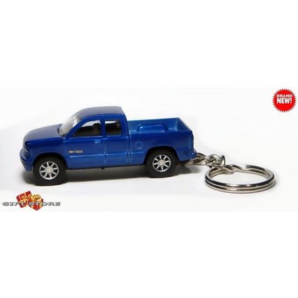 RARE KEYCHAIN BLUE CHEVY SILVERADO 1500 TRUCK CUSTOM Ltd. Ed. GREAT GIFT