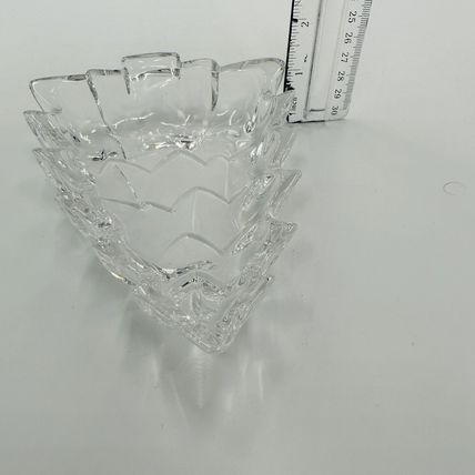 Marquis Waterford Candy Dish Crystal Christmas Tree Shape Clear Tray Serveware