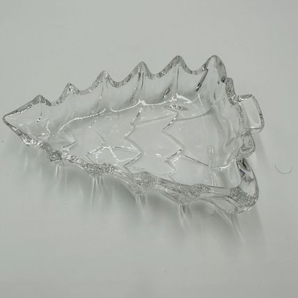 Marquis Waterford Candy Dish Crystal Christmas Tree Shape Clear Tray Serveware