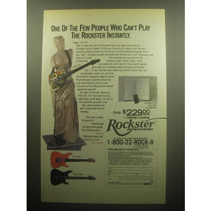 1993 Rockster Guitar System Ad - One of the few people who can't play Instantly