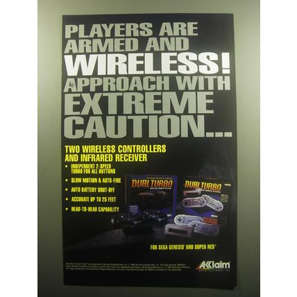1993 Acclaim Dual Turbo Wireless Controllers Advertisement