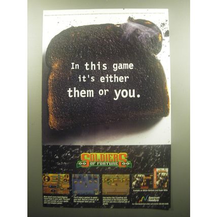 1993 Spectrum HoloByte Soldiers of Fortune Video Game Advertisement