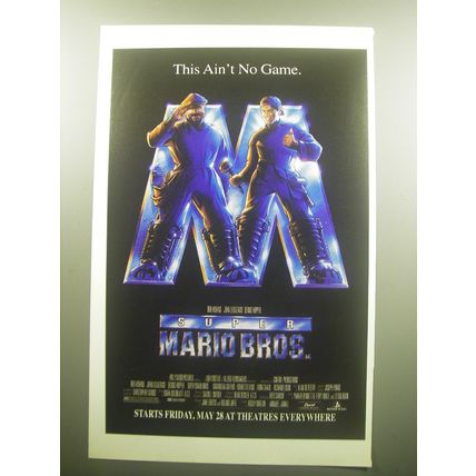 1993 Super Mario Bros Movie Advertisement - This ain't no game