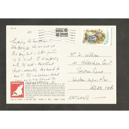 Postcard Channel Islands Guernsey John Hinde 2GY46 L 'Eree Bay