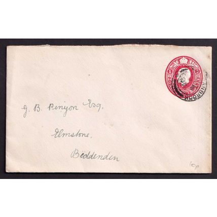 Great Britain KGV 1918 1d Red Cover Embossed Postal Stationery Used Cranbrook