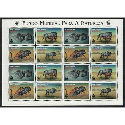 Mozambique WWF Blue Wildebeest Sheetlet of 4 sets 2000 MNH SG#1542-1545