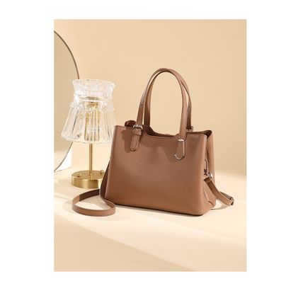 Genuine Leather Women Shoulder Crossbody Bag Brown