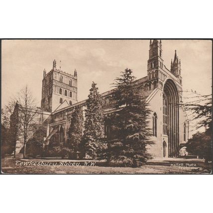 Tewkesbury Abbey, North West, Gloucestershire, c.1910 - Mallett Postcard