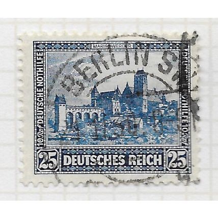 EMPIRE GERMANY 1930 CHARITY BUILDING MARIENWERDER CASTLE 25Rpf USED Mi 452