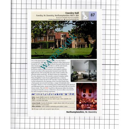 Fawsley Hall Northamptonshire / Whittlebury Hall Towcester - 2011 Advert