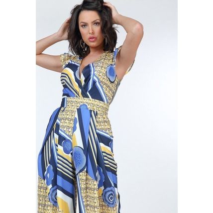 Women's Ruffle Sleeve Surplice Jumpsuit