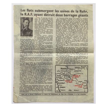 WW2 American Air Drop Propaganda Leaflet. - Code USF.39. - Operation Chastise.