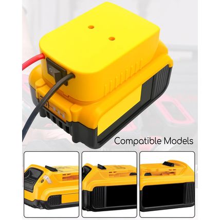 Power Wheel Battery Adapter Converter Kit Fit for Dewalt 18V 20V Battery with Vo