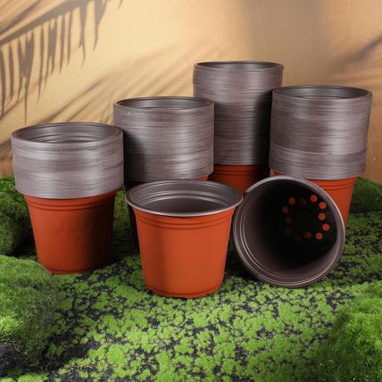 Hushee 1500 Pcs 4 Inch Plastic Plants Nursery Pots Bulk Seed Starting Pots with