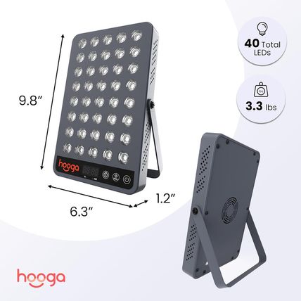 Hooga Red Light Therapy, 660Nm 850Nm near Infrared Light Therapy with Timer, Bui