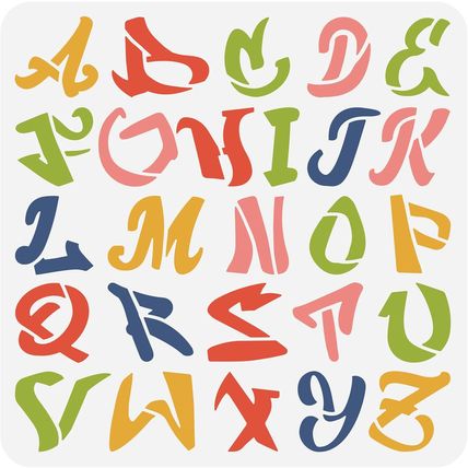 BENECREAT Graffiti Letters Stencil 12X12", Street Graffiti Uppercase Alphabet Re