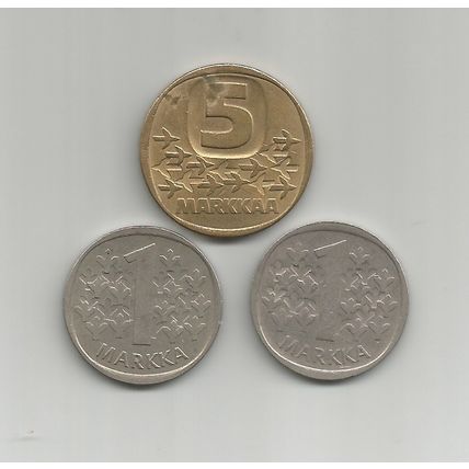 Finland coins x3