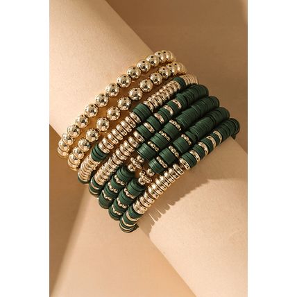 Vineyard Green St Patricks Multi Layered Beaded Bracelet Set