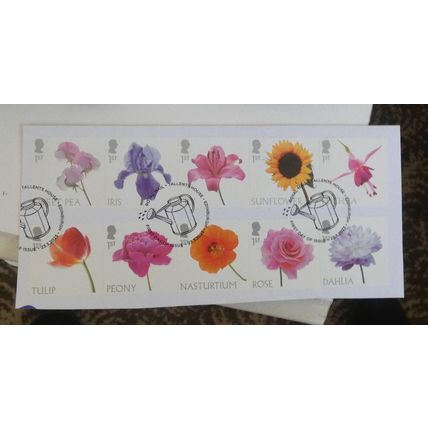 GREAT BRITAIN GARDEN FLOWERS ISSUES USED EX FDC