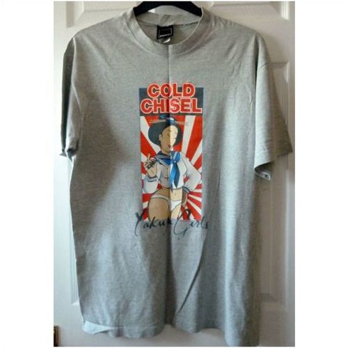 COLD CHISEL T-SHIRT - YAKUZA GIRLS AUSTRALIAN TOUR 1998 - SIZE L - USED