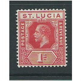 st.lucia stamps george v sg79 hm a