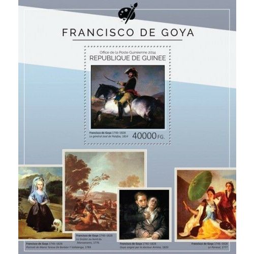 GUINEA 2014 SHEET MNH FRANCISCO DE GOYA ART PAINTINGS ARTE PINTURAS PEINTURES 4A
