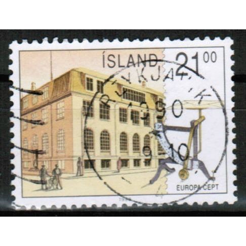 1990 Iceland - Sc# 698 used - Europa post office 21.00kr