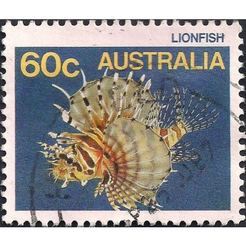 AUSTRALIA, FISH, Lionfish, blue 1986, 60c