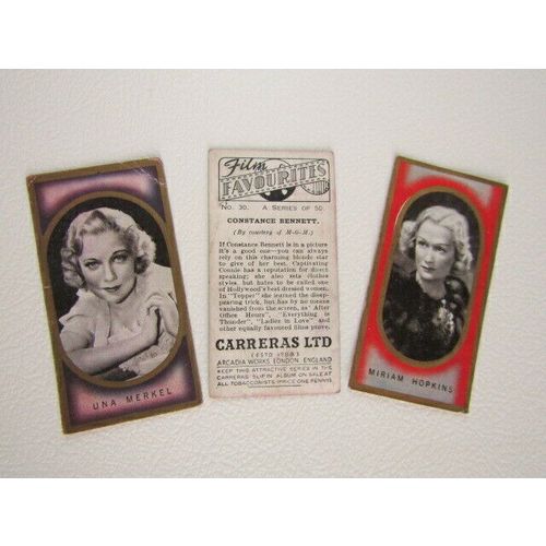 Carreras 1938 ~ Film Favourites Cigarette Card Variants (e21)