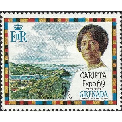 GRENADA, CARIFA, Expo 69, Governor Hilda Bynoe, blue 1969, 5c